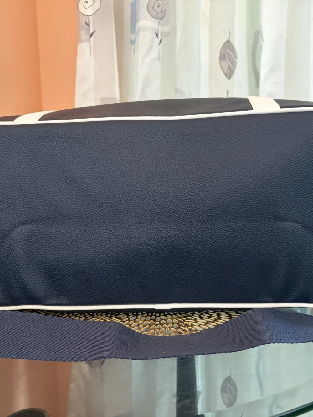 Ralph Lauren Navy & White Polo Logo Duffel Bag